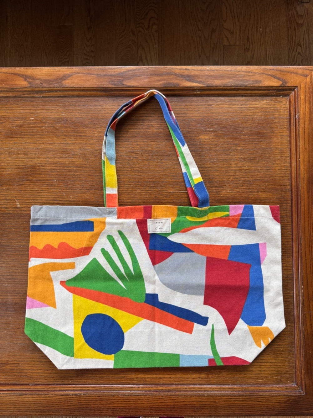 new Sézane x G. Kero geometric print colorful maximalist tote limited edition
